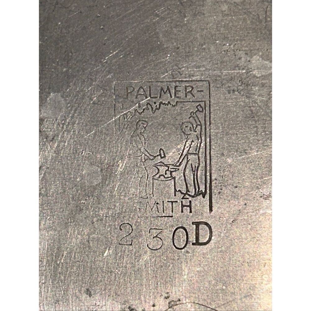 Palmer Smith Aluminum Bowl #230 Floral Design Vintage Hand Crafted 8 1/4" - Picture 4 of 4